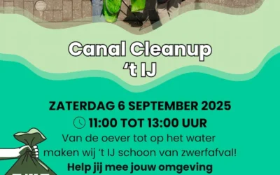 Doe mee aan de Canal Cleanup langs ‘t IJ – samen voor schone kanalen!