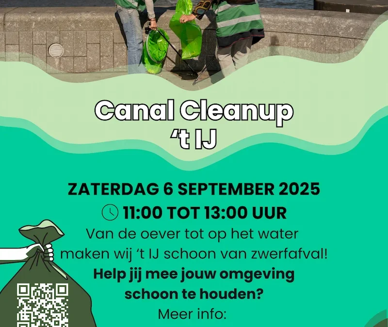Doe mee aan de Canal Cleanup langs ‘t IJ – samen voor schone kanalen!